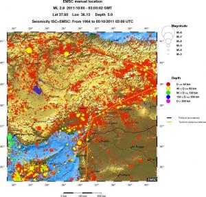 regional historical seismicity