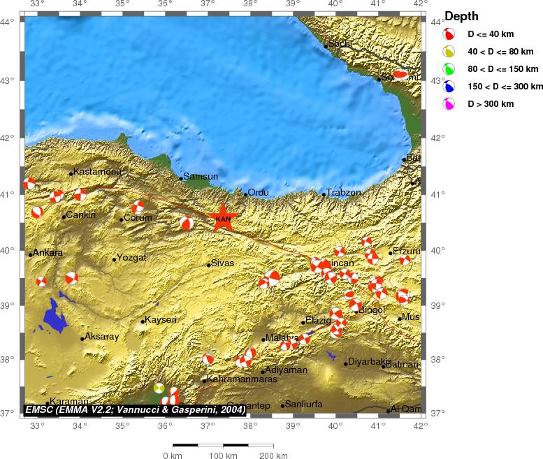 Regional moment Tensor