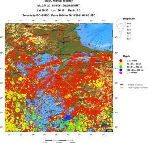 regional historical seismicity