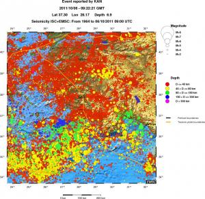 regional historical seismicity