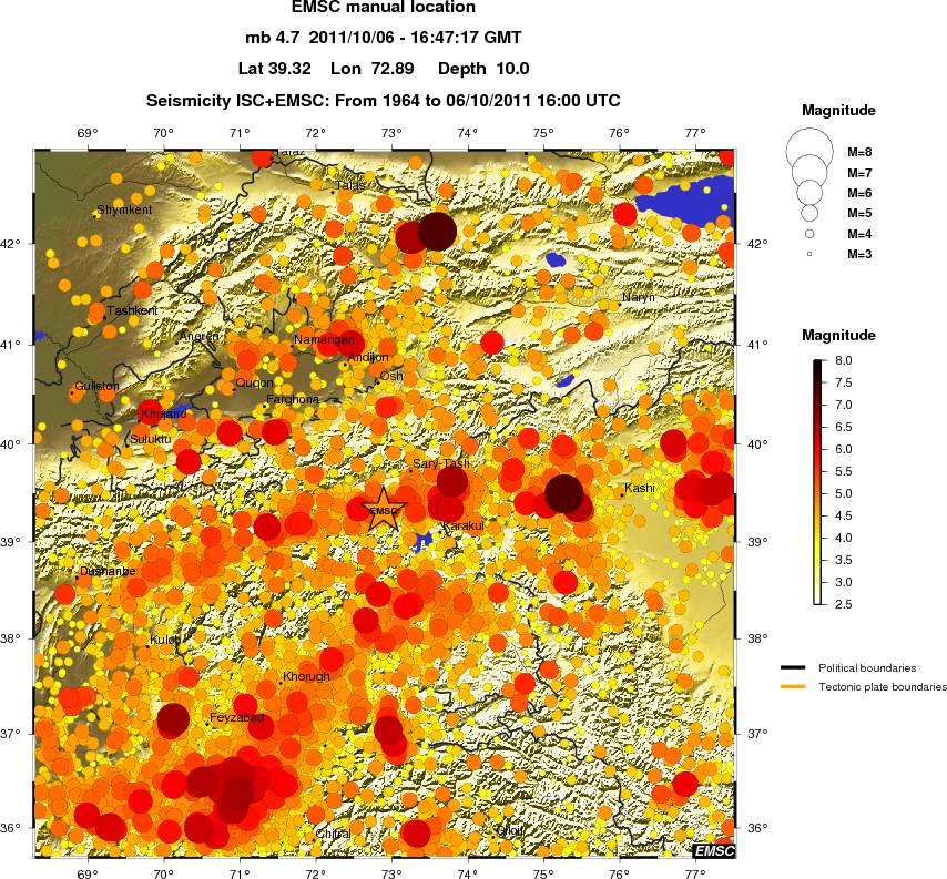 regional magnitude historical seismicity