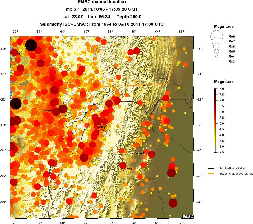 regional magnitude historical seismicity