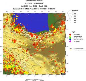 regional historical seismicity