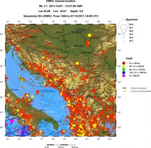 regional historical seismicity
