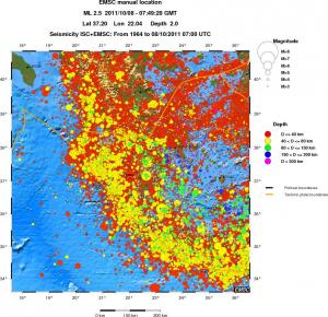 regional historical seismicity