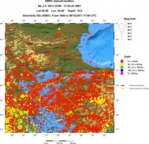 regional historical seismicity