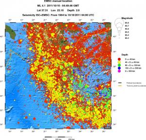 regional historical seismicity