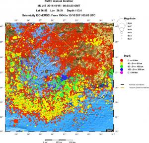 regional historical seismicity