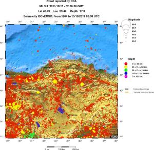 regional historical seismicity