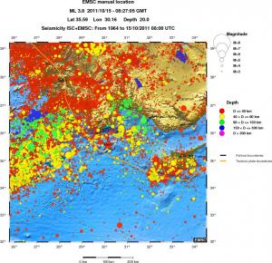 regional historical seismicity
