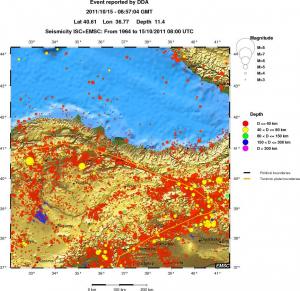 regional historical seismicity