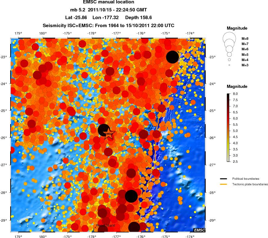 regional magnitude historical seismicity
