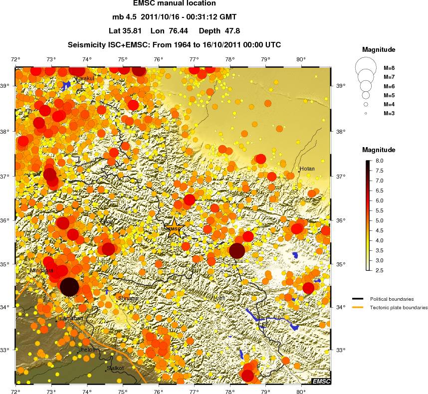 regional magnitude historical seismicity