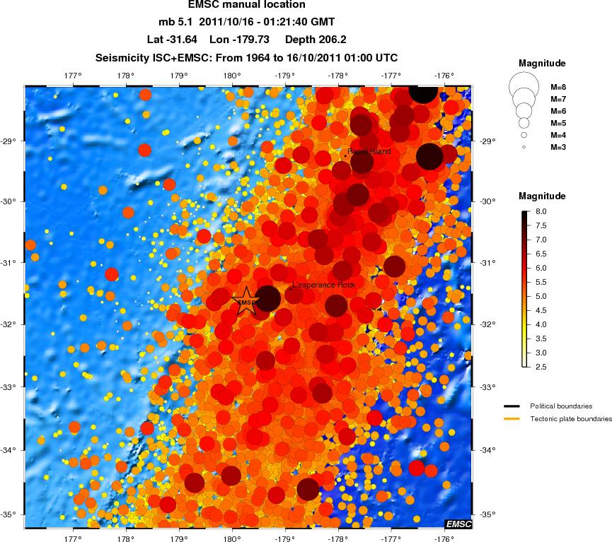 regional magnitude historical seismicity