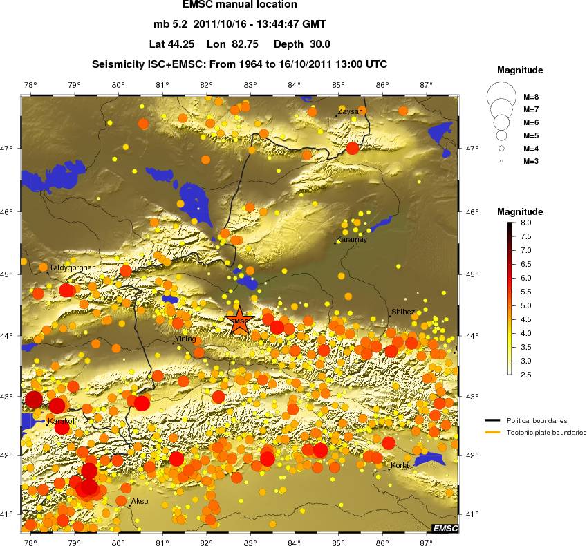 regional magnitude historical seismicity