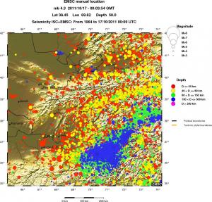 regional historical seismicity