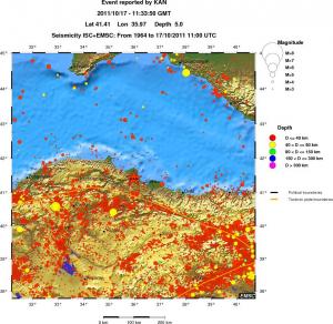 regional historical seismicity