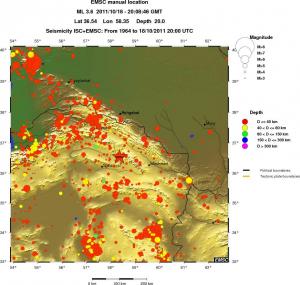 regional historical seismicity