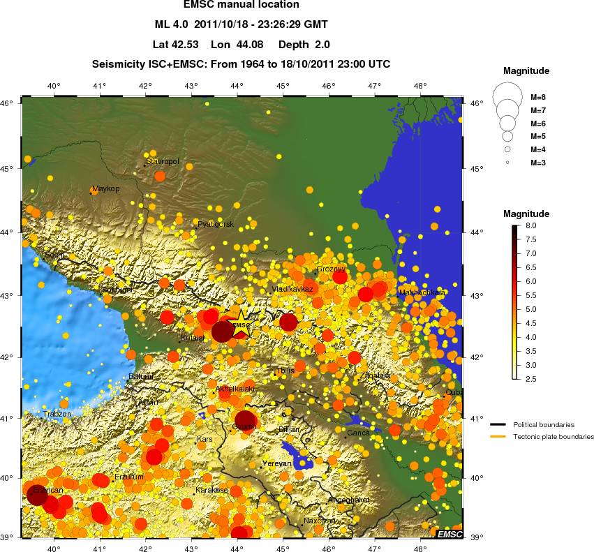 regional magnitude historical seismicity