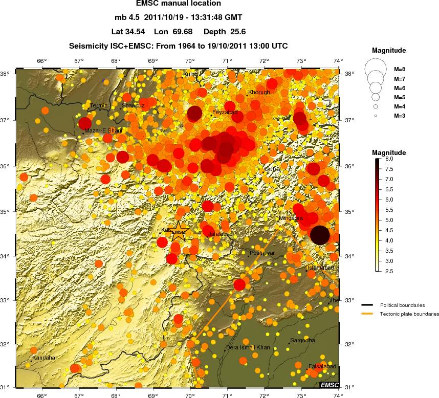 regional magnitude historical seismicity