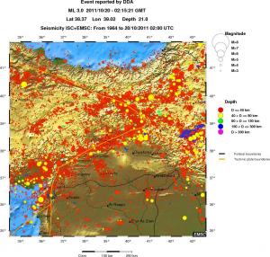 regional historical seismicity