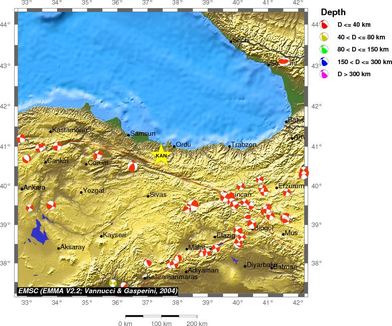 Regional moment Tensor