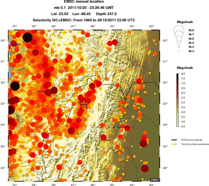 regional magnitude historical seismicity