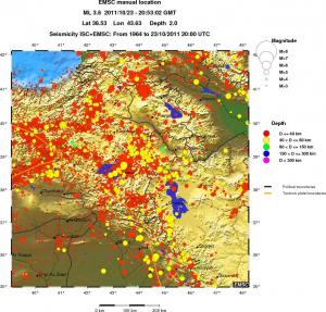 regional historical seismicity