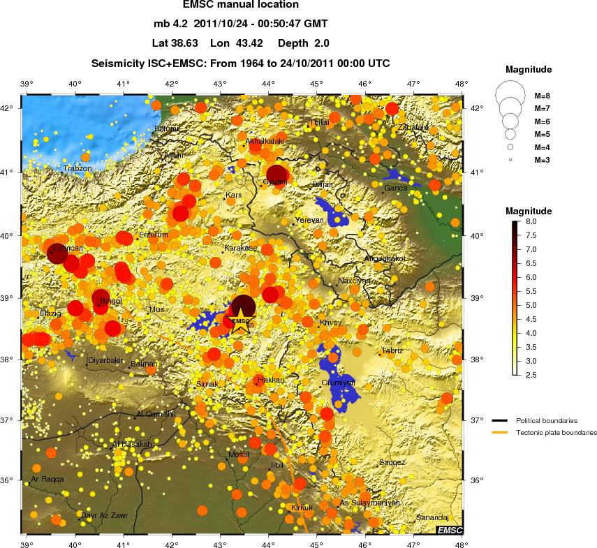 regional magnitude historical seismicity