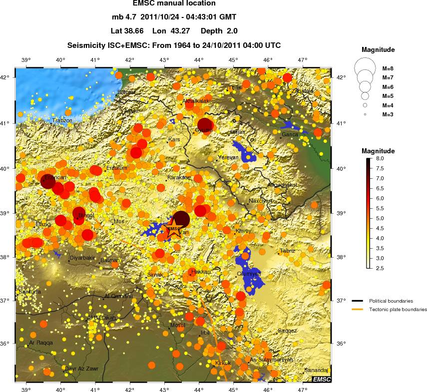 regional magnitude historical seismicity