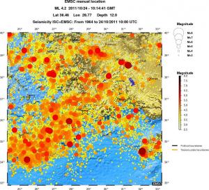 regional magnitude historical seismicity