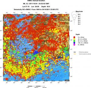 regional historical seismicity