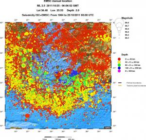 regional historical seismicity