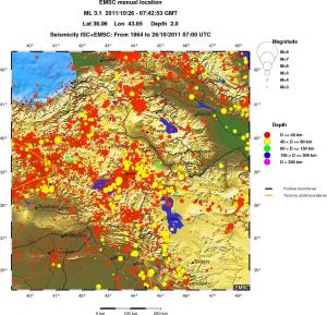 regional historical seismicity