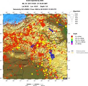 regional historical seismicity