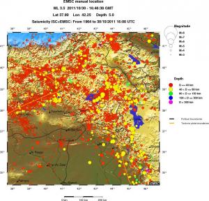 regional historical seismicity