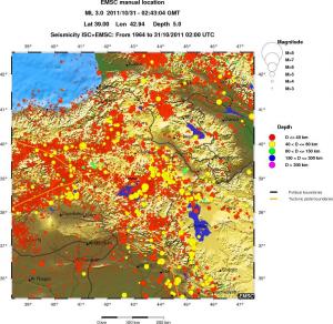regional historical seismicity