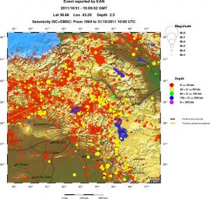 regional historical seismicity
