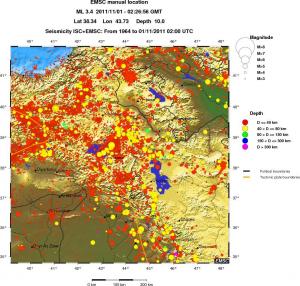 regional historical seismicity