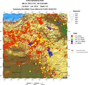 regional historical seismicity