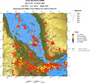 regional historical seismicity