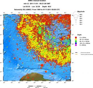 regional historical seismicity