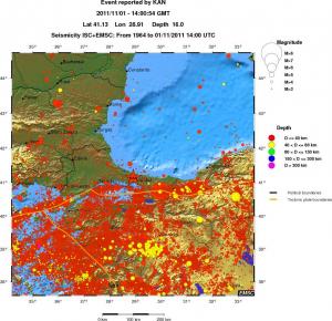 regional historical seismicity