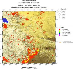 regional historical seismicity