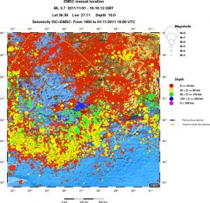 regional historical seismicity