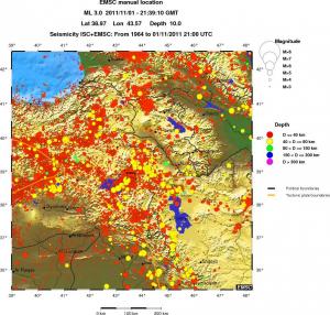 regional historical seismicity
