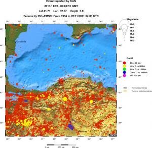 regional historical seismicity