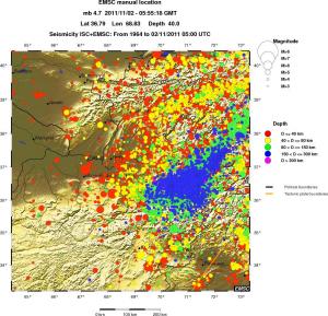 regional historical seismicity
