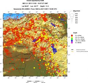 regional historical seismicity