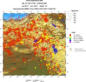 regional historical seismicity